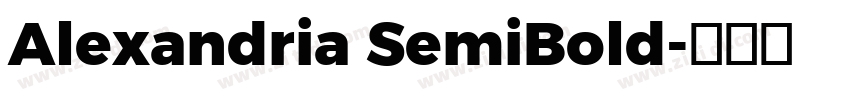 Alexandria SemiBold字体转换